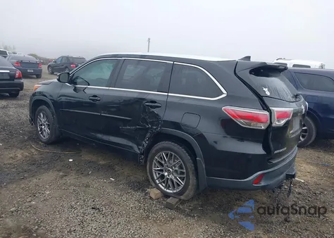 2015 Toyota Highlander Xle V6 from USA, damaged, VIN 5TDJKRFH9FS097849